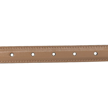 Gucci Azalea Calfskin Enamel Monochrome Double G 20mm Belt 100 40 Camelia 3 of 5
