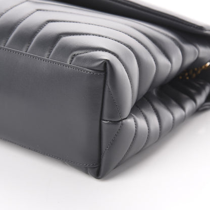 Saint Laurent Calfskin Y Quilted Monogram Medium Loulou Chain Satchel Asphalt 6 of 8