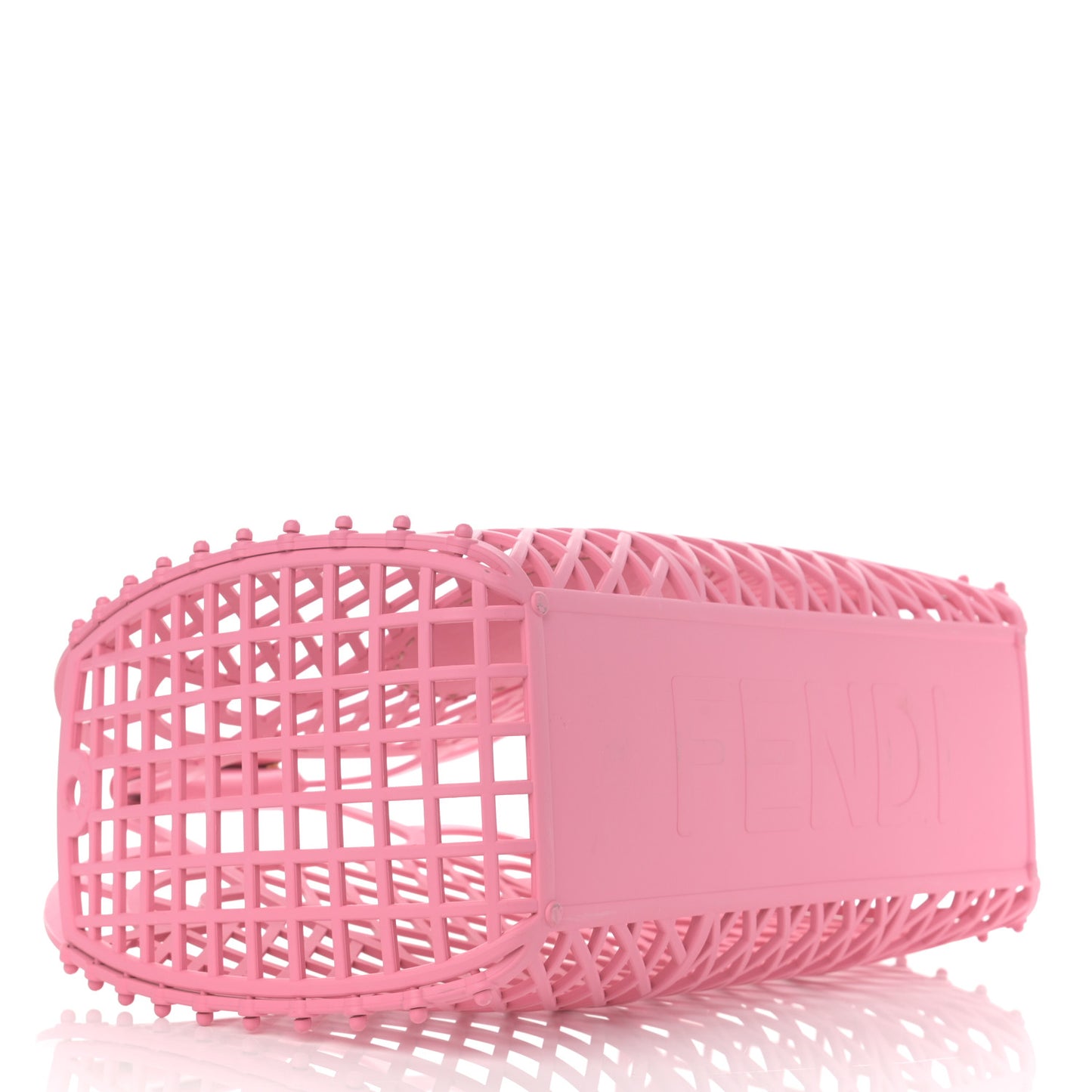 Recycled Plastic Vitello Liberty Matte Medium Fendi Basket Rosa