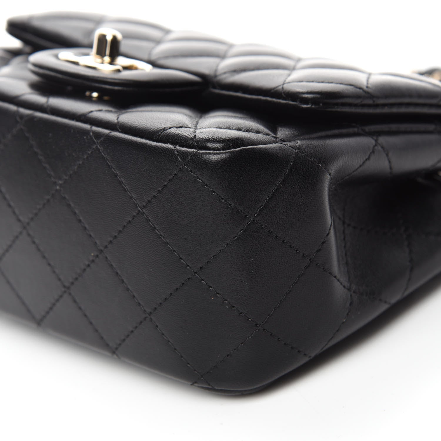 Chanel Lambskin Quilted Mini Square Flap Black 7 of 11