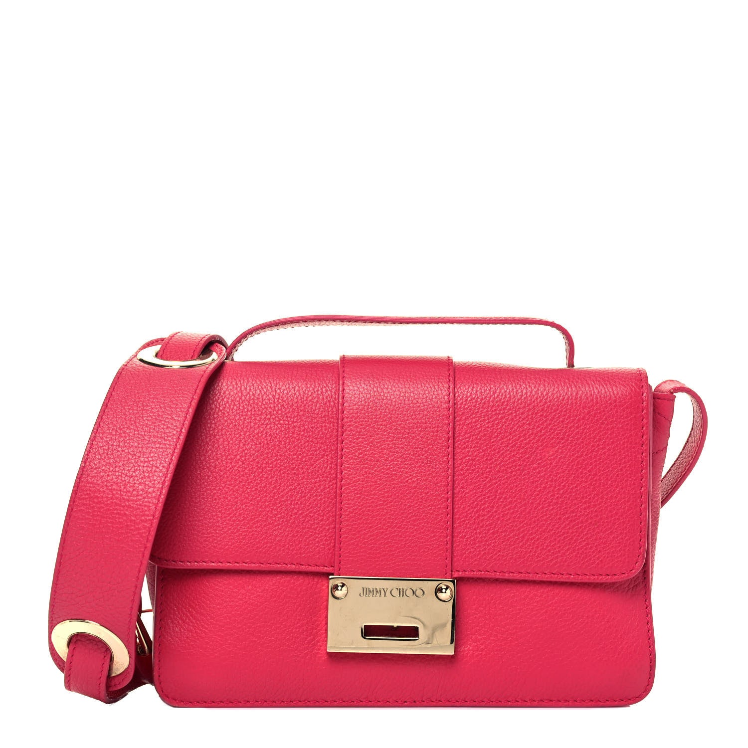 Jimmy Choo Grainy Pebbled Calfskin Rebel Crossbody Bag Pink 1 of 9
