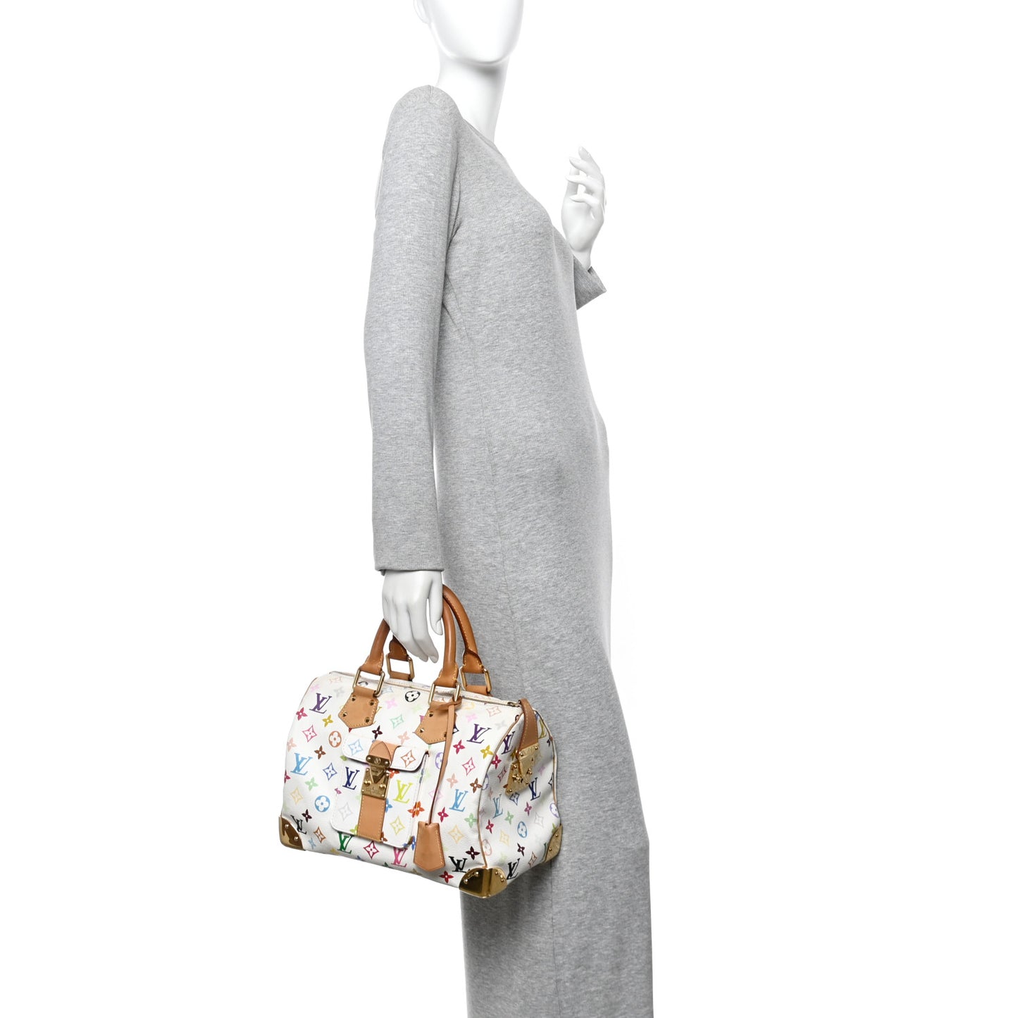 Monogram Multicolor Speedy 30 White