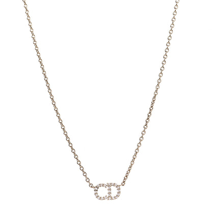 Christian Dior Metal Crystal Clair D Lune Necklace Gold 1 of 5