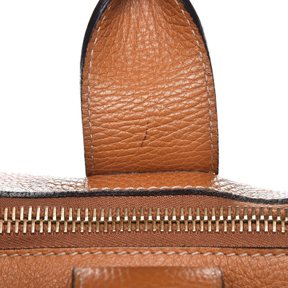 Alexander McQueen Pebbled Calfskin Skull Padlock Zip Tote Cognac 10 of 19