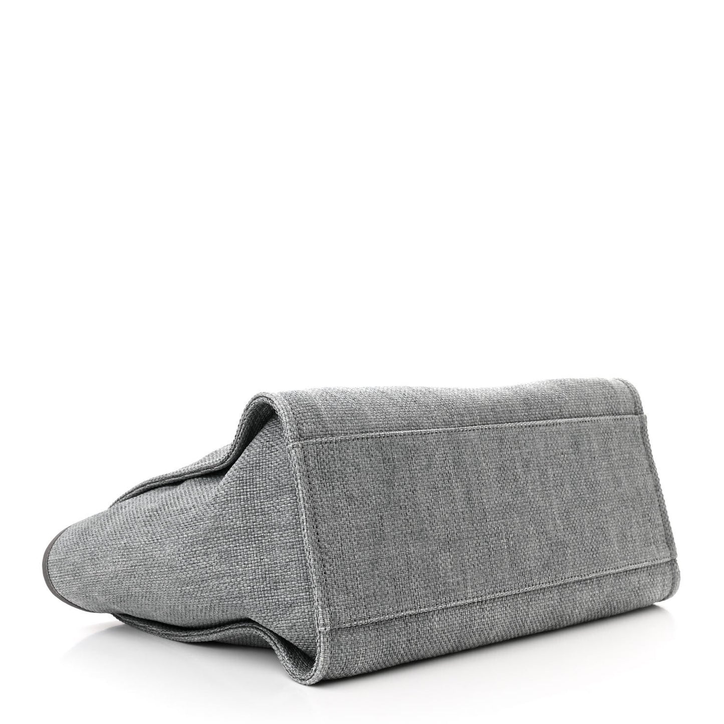 Woven Straw Raffia Large Deauville Tote Grey