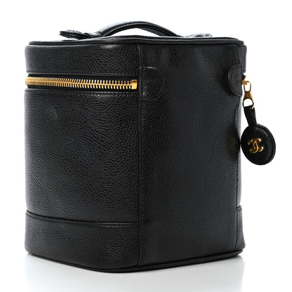 Chanel Caviar Vanity Cosmetic Case Black 2 of 5