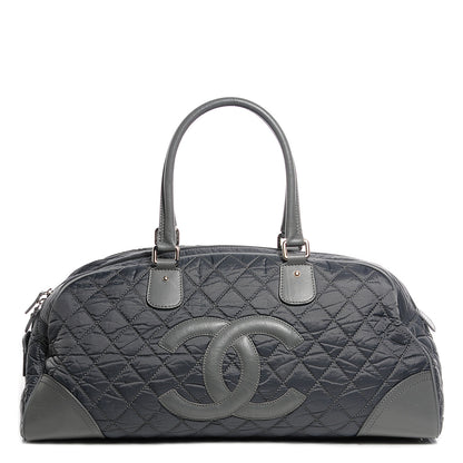 Chanel Calfskin Nylon Paris New York Duffel Bag Grey 1 of 7