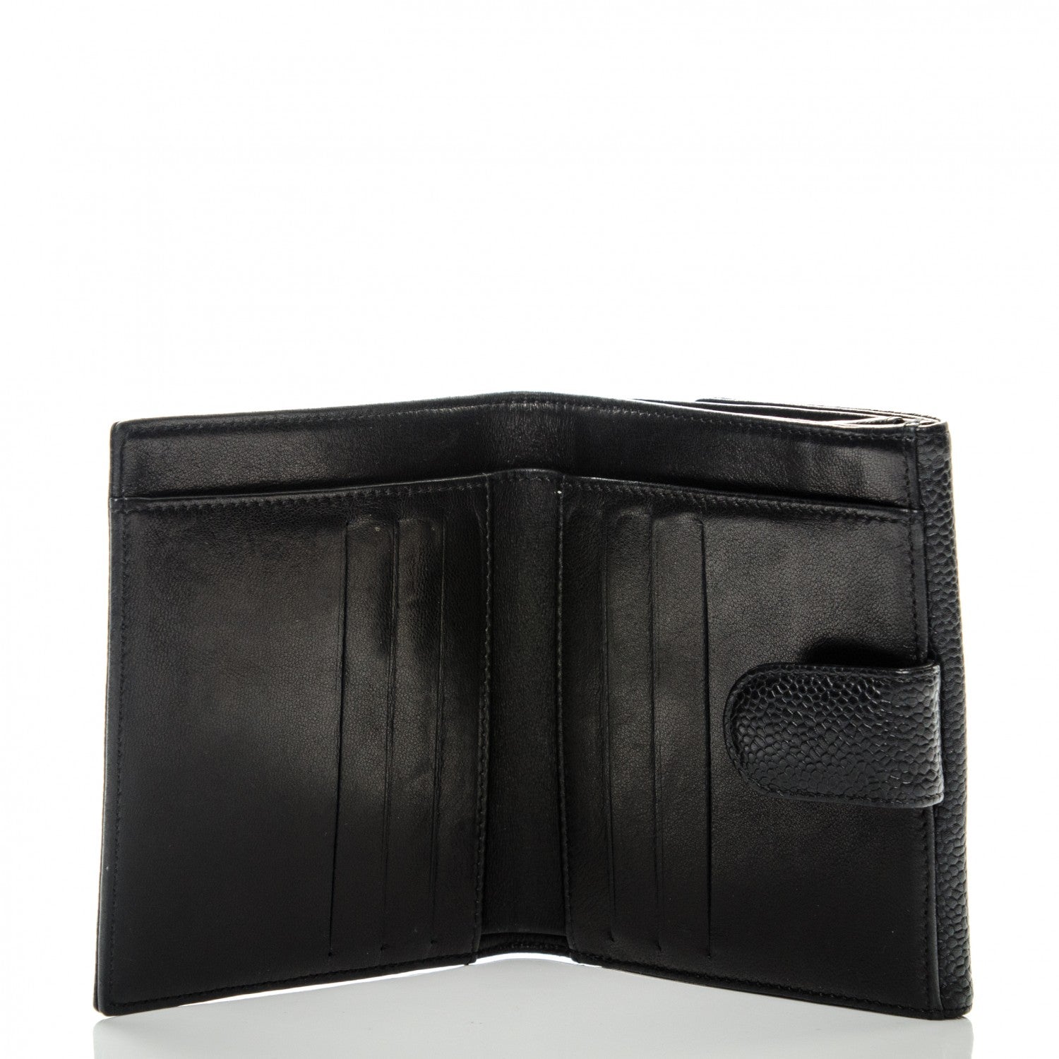 Chanel Caviar Timeless CC Compact French Wallet Black 6 of 8