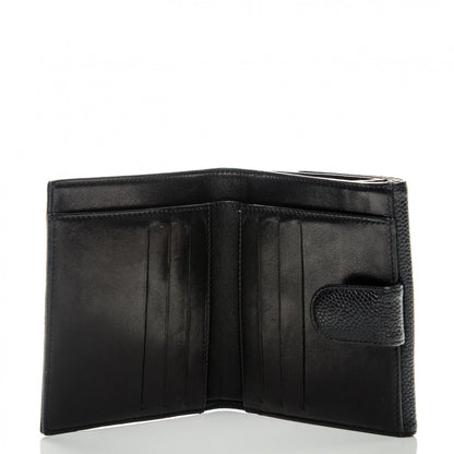 Chanel Caviar Timeless CC Compact French Wallet Black 6 of 8