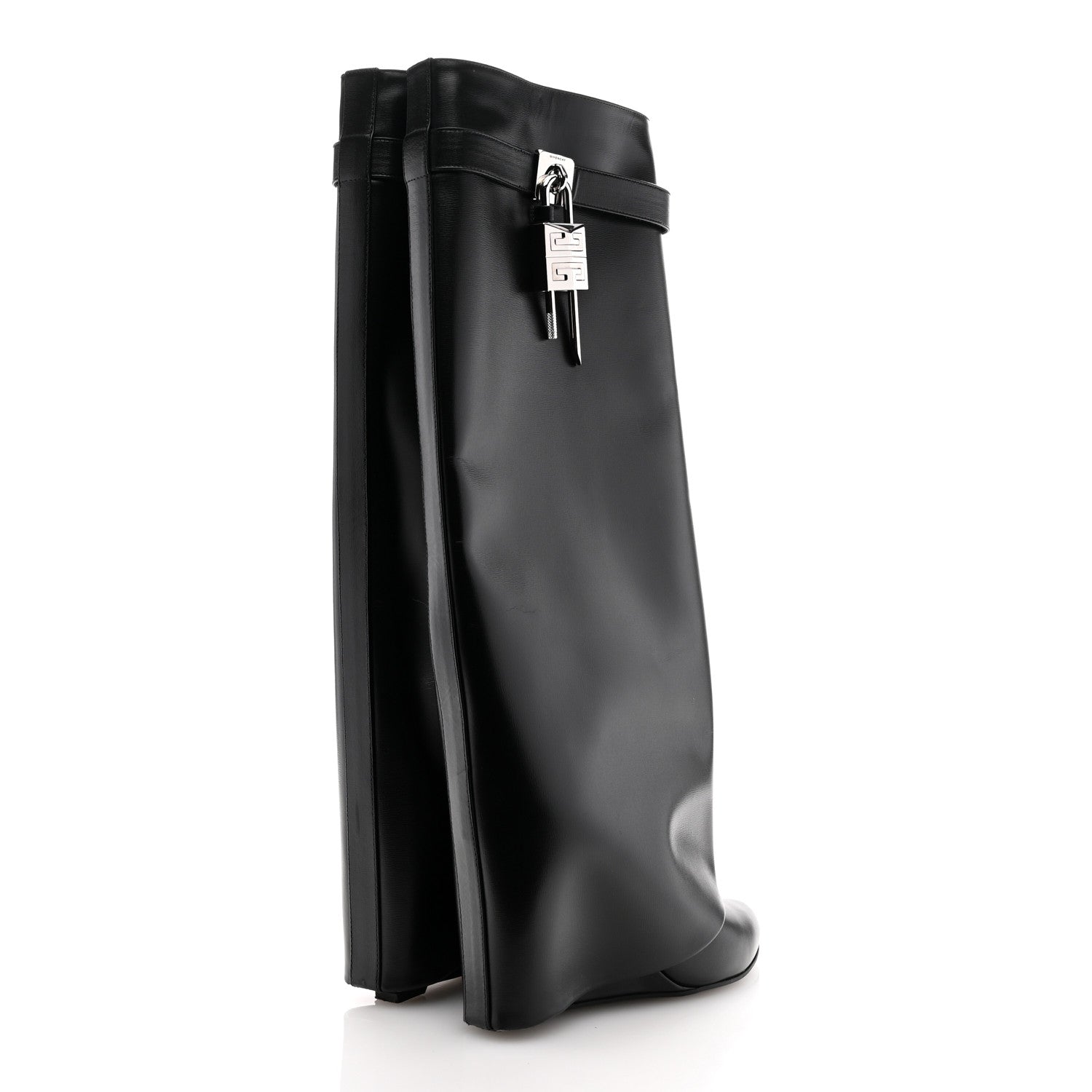 Givenchy Calfskin Shark Lock Pant Boots 38 Black 5 of 11