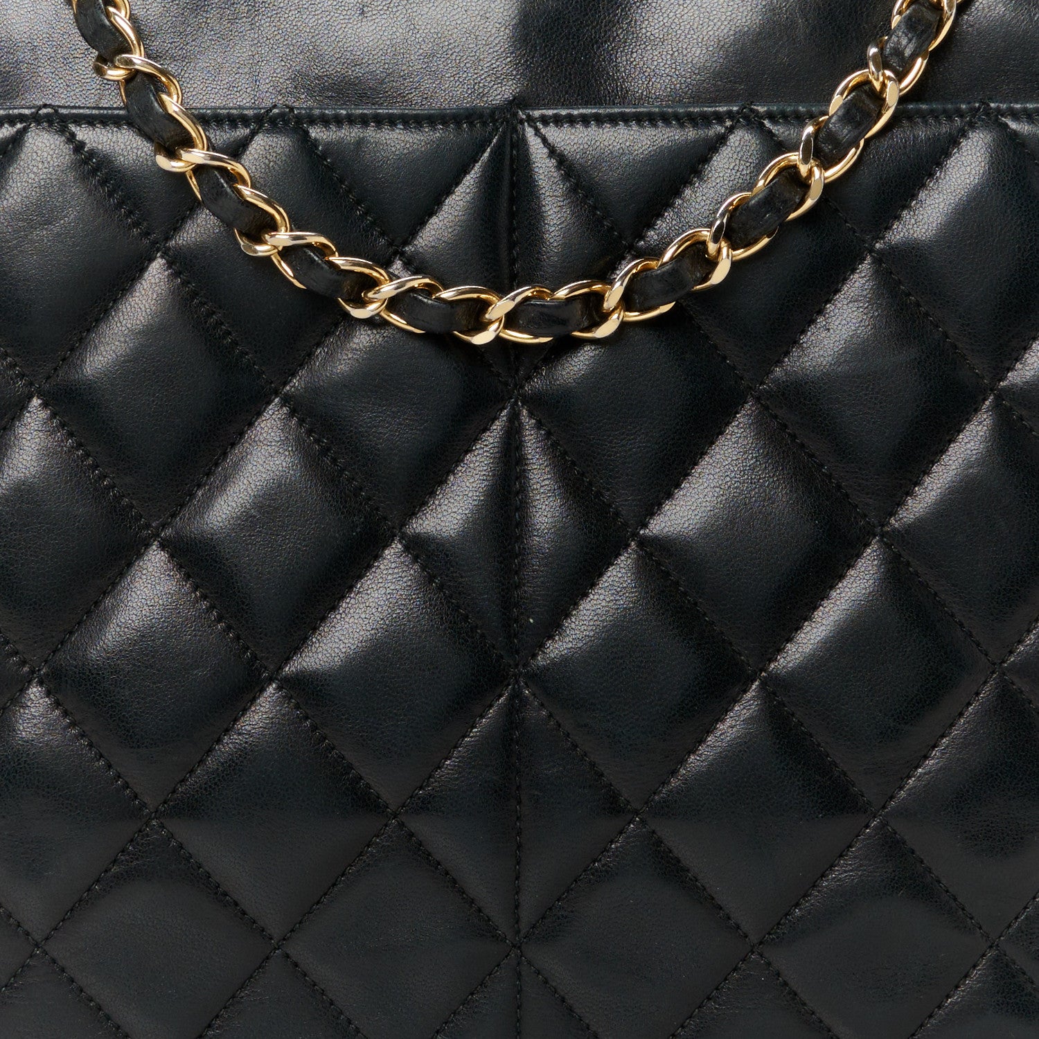Chanel Lambskin Quilted Shoulder Bag Black 9 of 12