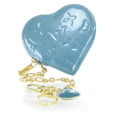 Louis Vuitton Vernis Heart Coin Purse Blue Galactic 1 of 6