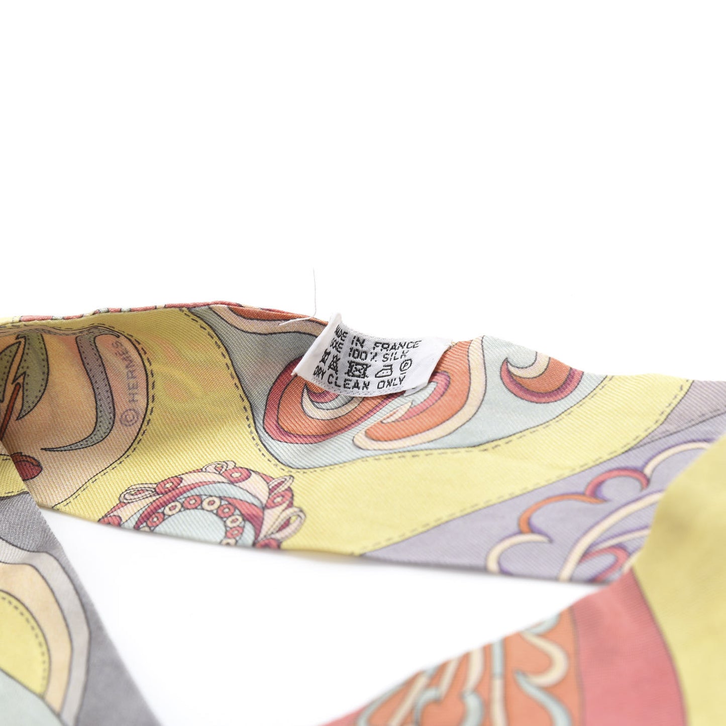 Silk Festival des Amazones Twilly Gris Jaune Corail