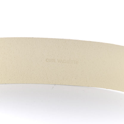 Chanel Calfskin Enamel CC Logo Belt 95 38 Light Beige 8 of 18