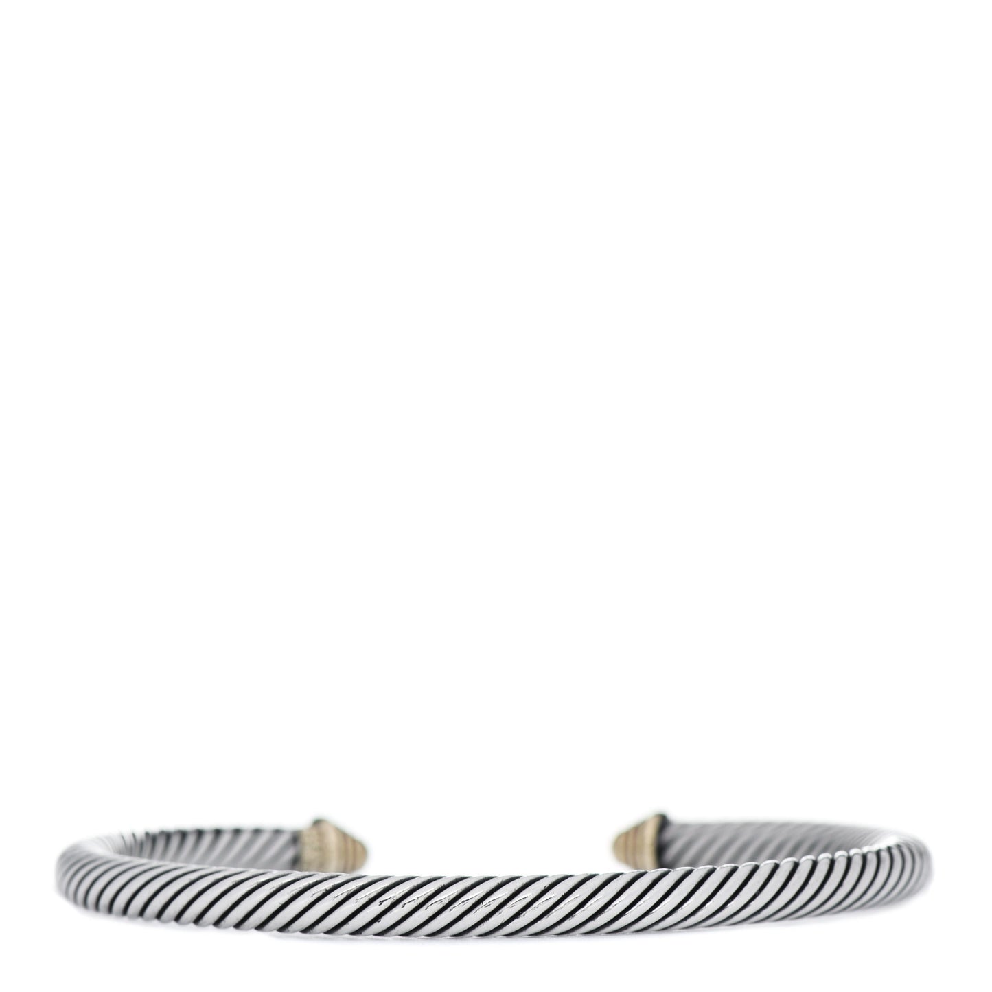 Sterling Silver 14K Yellow Gold 5mm Cable Classics Bracelet