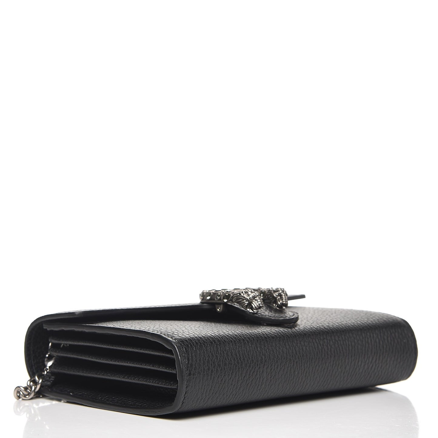 Calfskin Mini Dionysus Chain Wallet Black