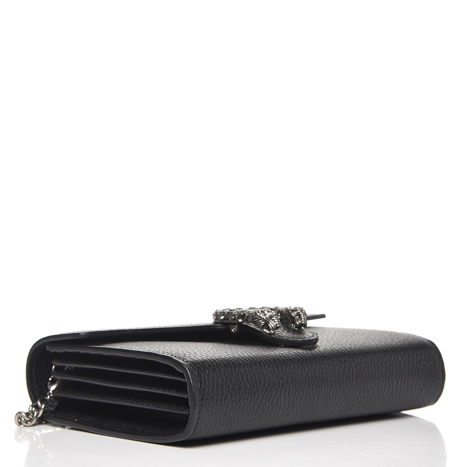 Gucci Calfskin Mini Dionysus Chain Wallet Black 4 of 8