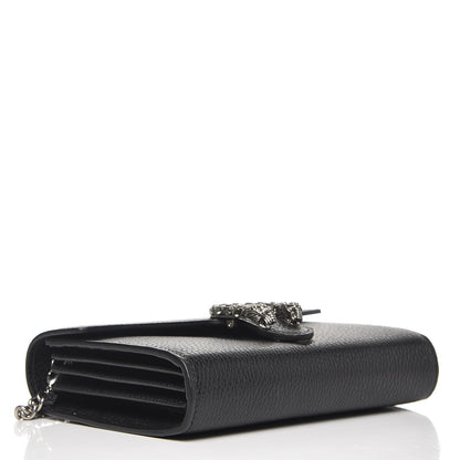 Gucci Calfskin Mini Dionysus Chain Wallet Black 4 of 8