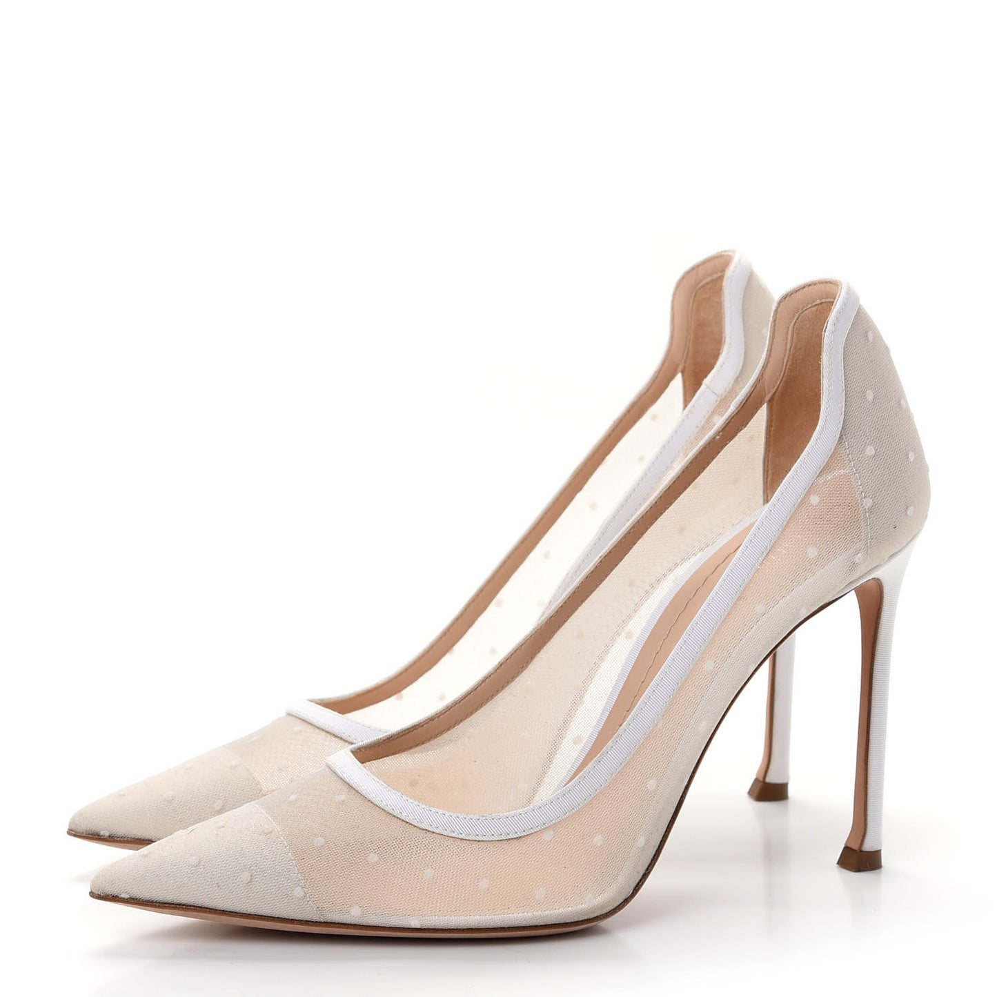 Mesh Plumetis Tulle D-Moi Pumps 39.5 White