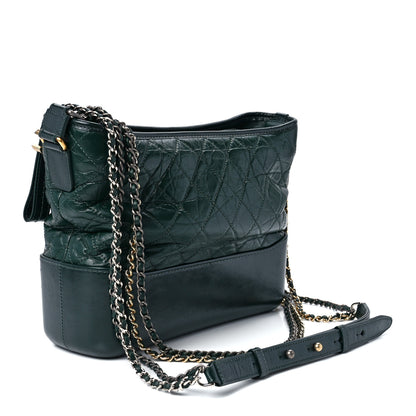 Chanel Aged Calfskin Quilted Medium Gabrielle Hobo Dark Green 2 of 10