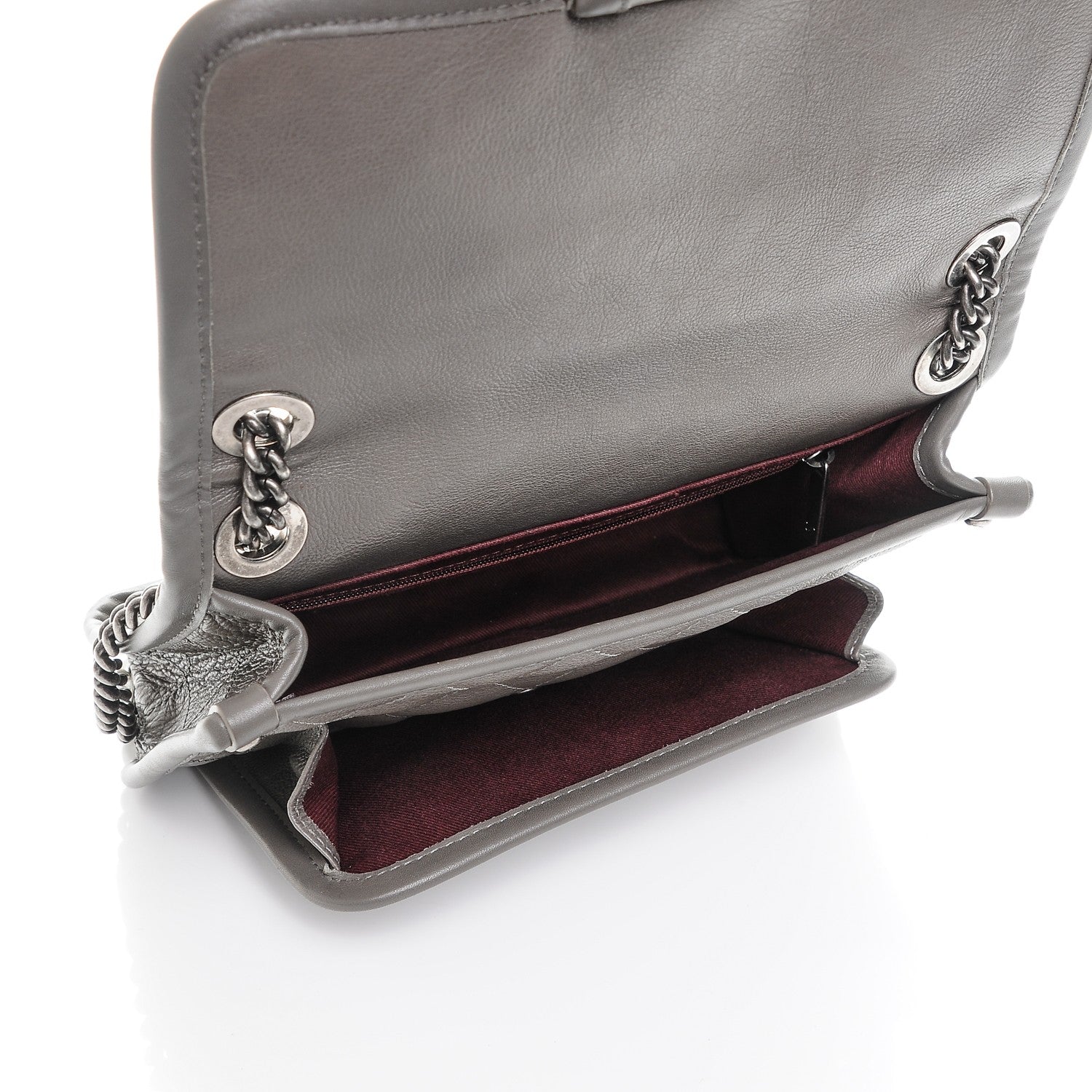 Chanel Calfskin Quilted Mini French Riviera Flap Grey 5 of 11