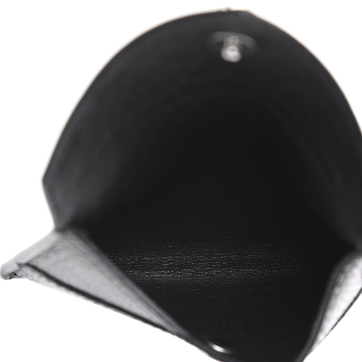 Calfskin Skull Envelope Card Holder Black