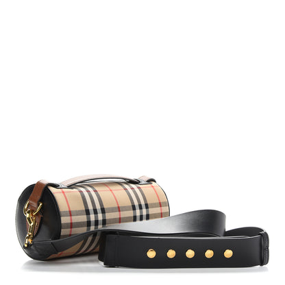 Burberry Vintage Check Calfskin Barrel Bag Archive Beige 3 of 9