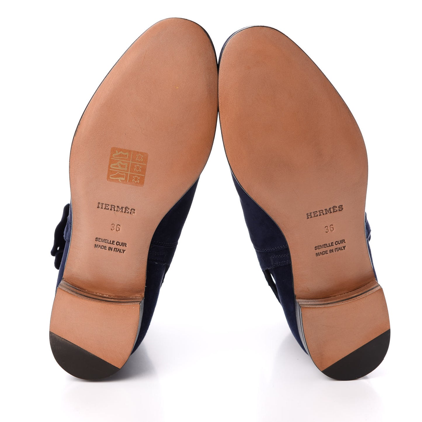 Suede Calfskin Neo Ankle Boots 36 Marine