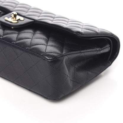 Chanel Caviar Quilted Medium Double Flap Navy 9 of 10