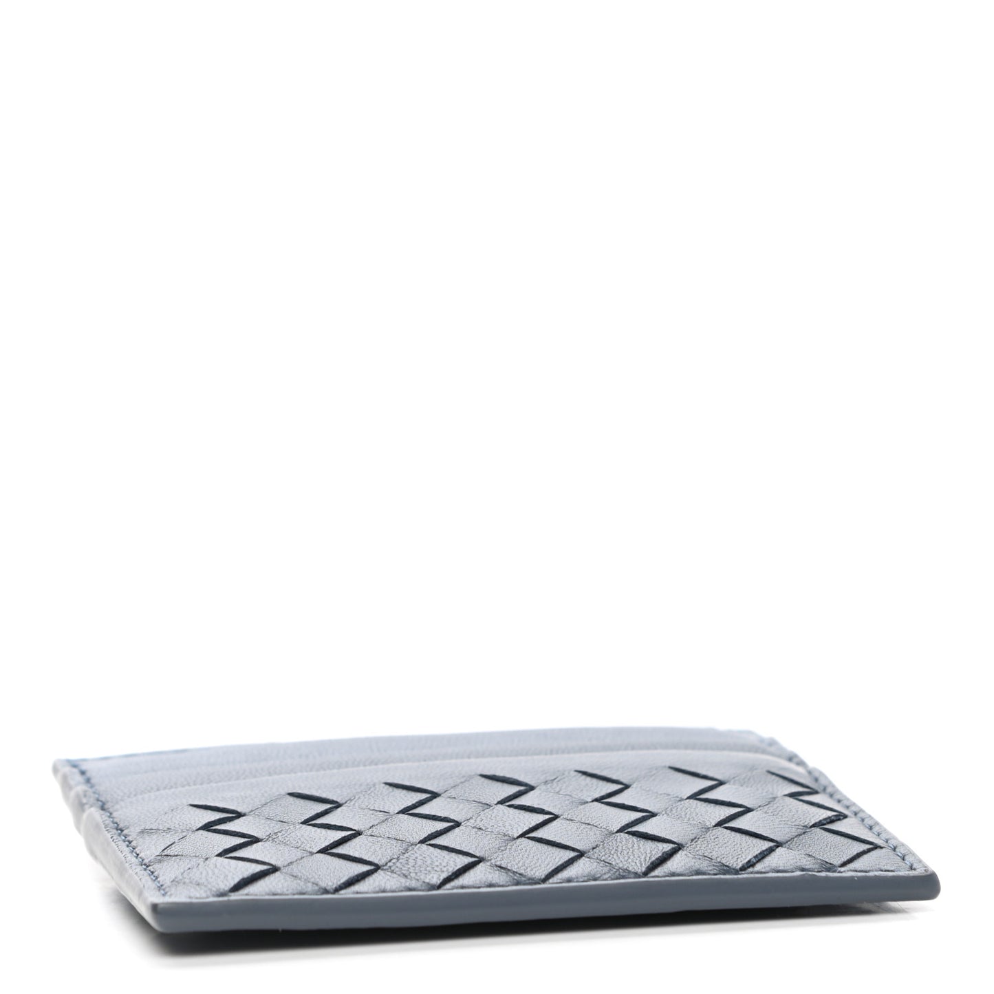 Nappa Intrecciato Card Holder Grey