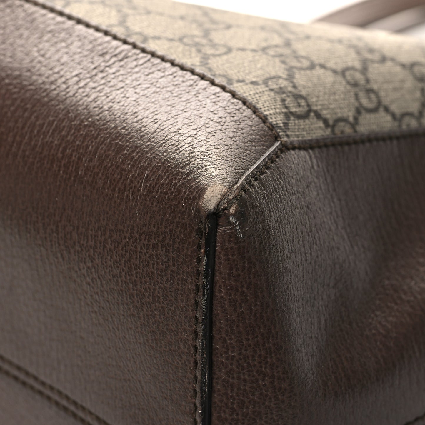 GG Supreme Monogram Web Ophidia Tote Brown