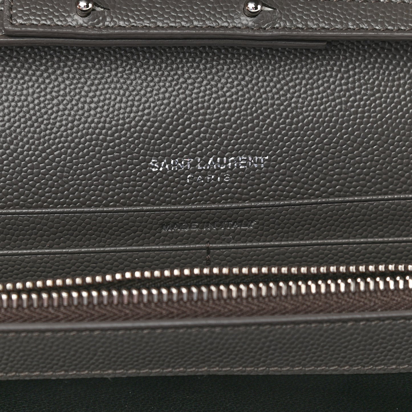 Grain De Poudre Matelasse Chevron Monogram Chain Wallet Earth