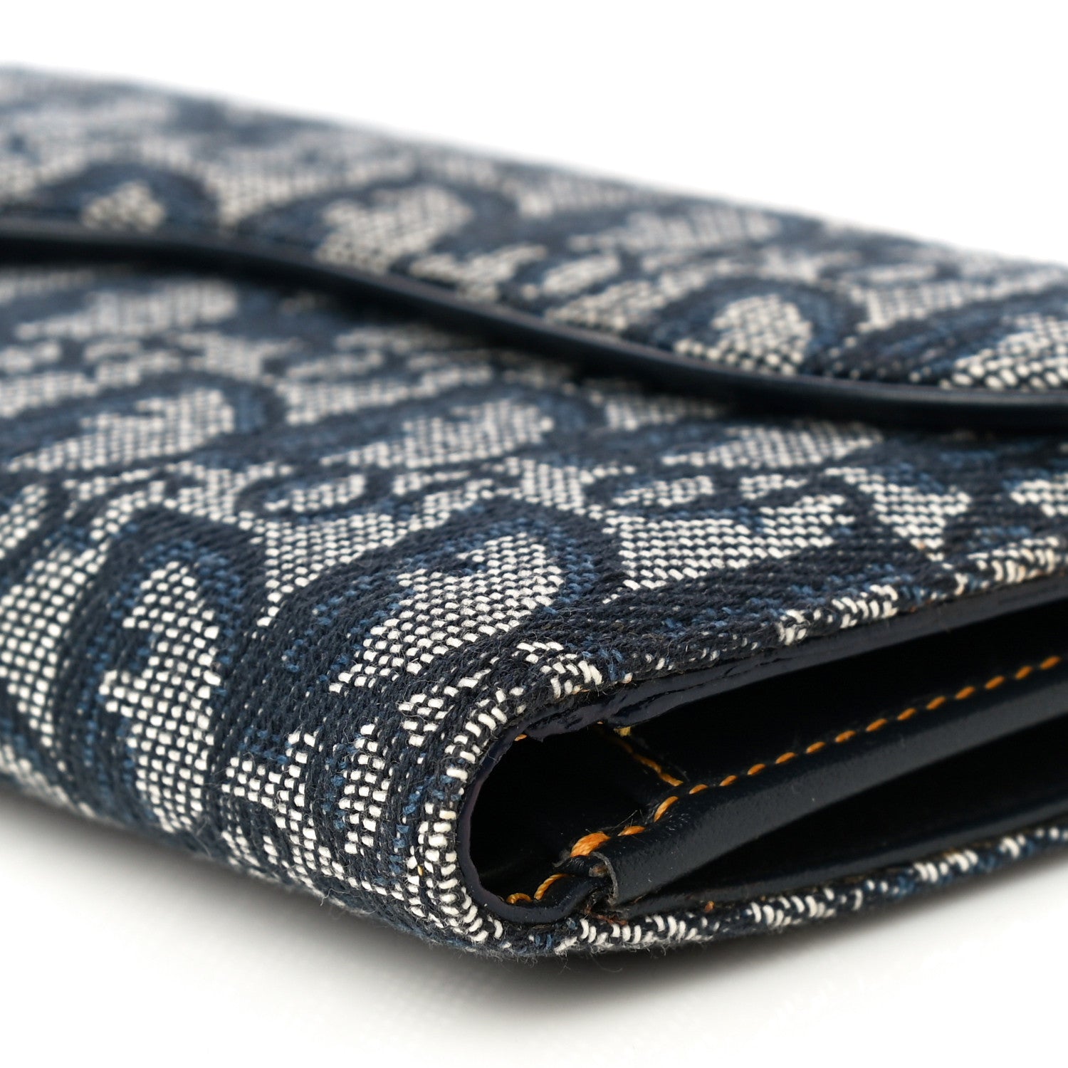 Christian Dior Monogram Saddle Wallet Navy 9 of 13