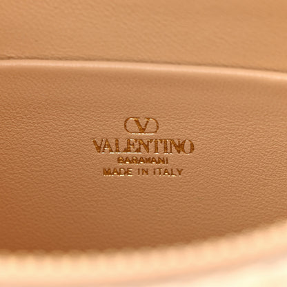 Valentino Garavani Raffia Calfskin Crystal Embellished Mini Vlogo Hobo Bag Naturale Sahara 6 of 9