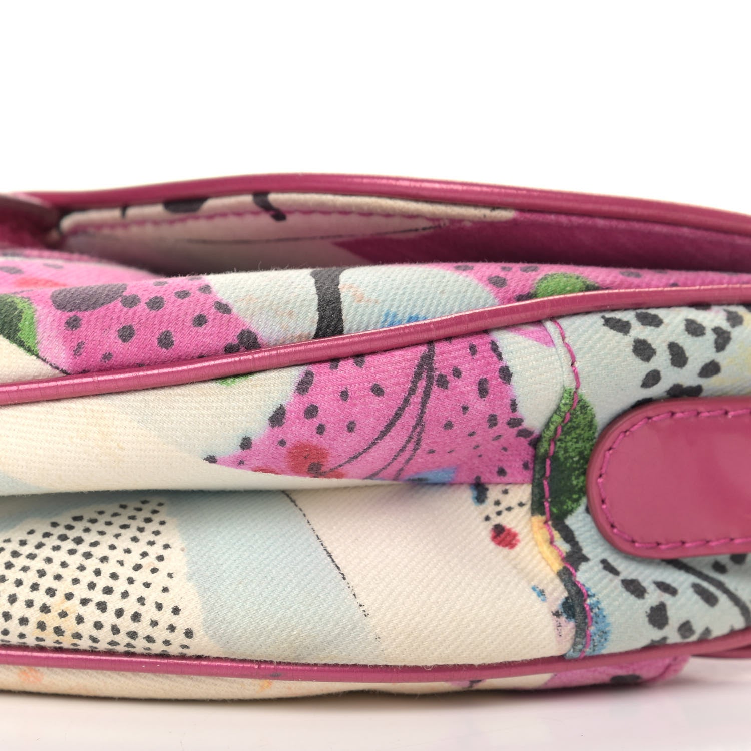 Christian Dior Canvas Filth Saddle Bag Multicolor 9 of 14