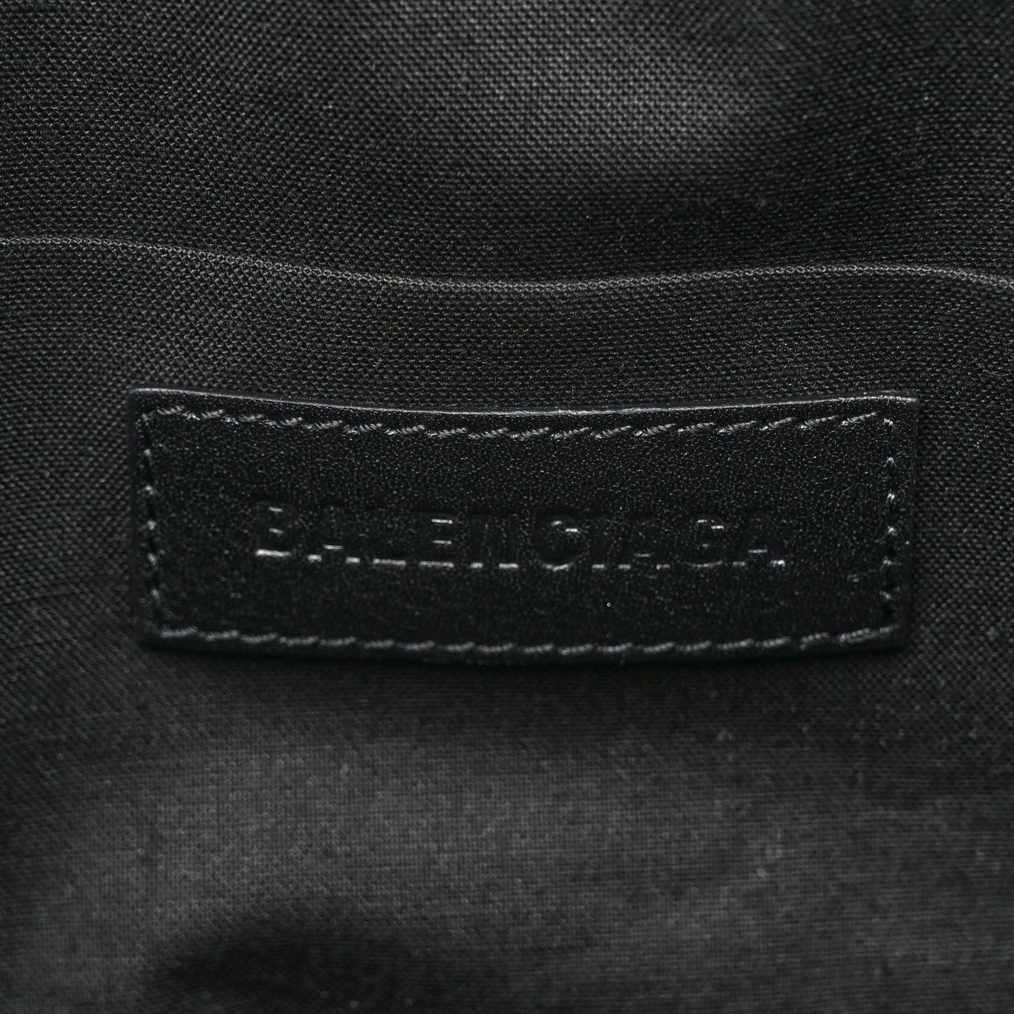 Sponge Fabric BB Monogram Medium Jumbo Pouch Black
