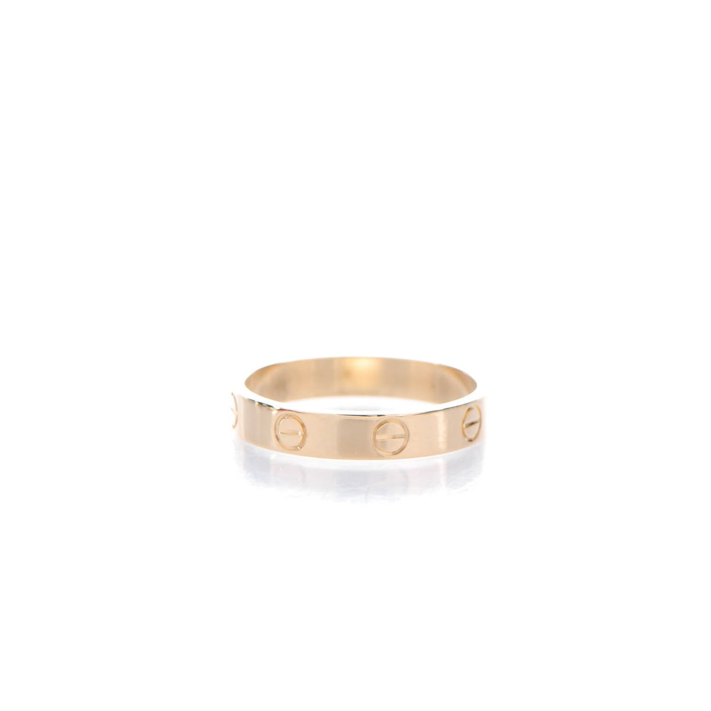 18K Yellow Gold 4mm LOVE Wedding Band Ring 55 7.25