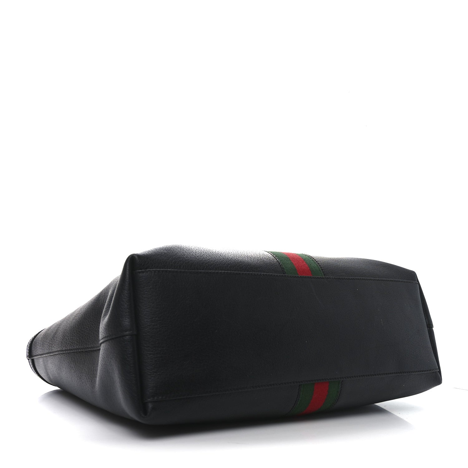 Gucci Textured Calfskin Web Medium Ophidia Shopping Tote Black 4 of 12