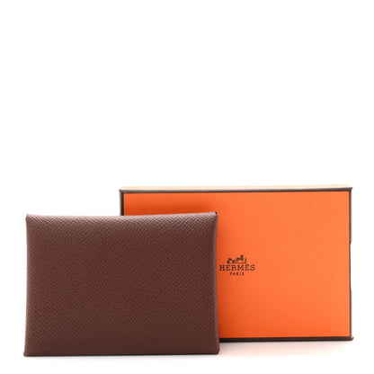 Hermes Epsom Calvi Duo Card Case Terre 8 of 8