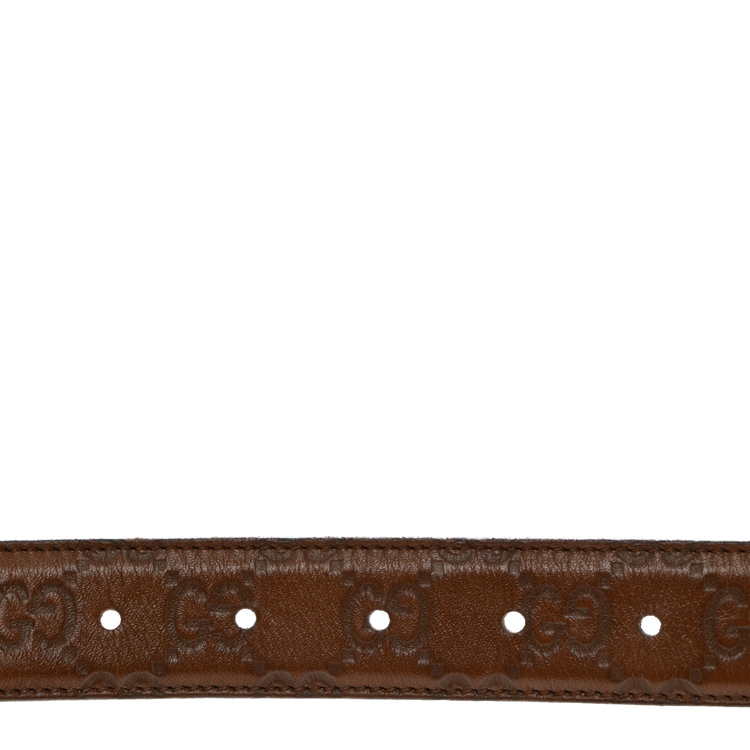 Gucci Guccissima Interlocking G Belt 80 32 Chocolate 4 of 5