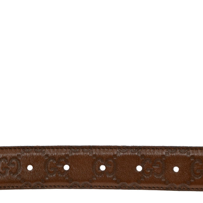 Gucci Guccissima Interlocking G Belt 80 32 Chocolate 4 of 5