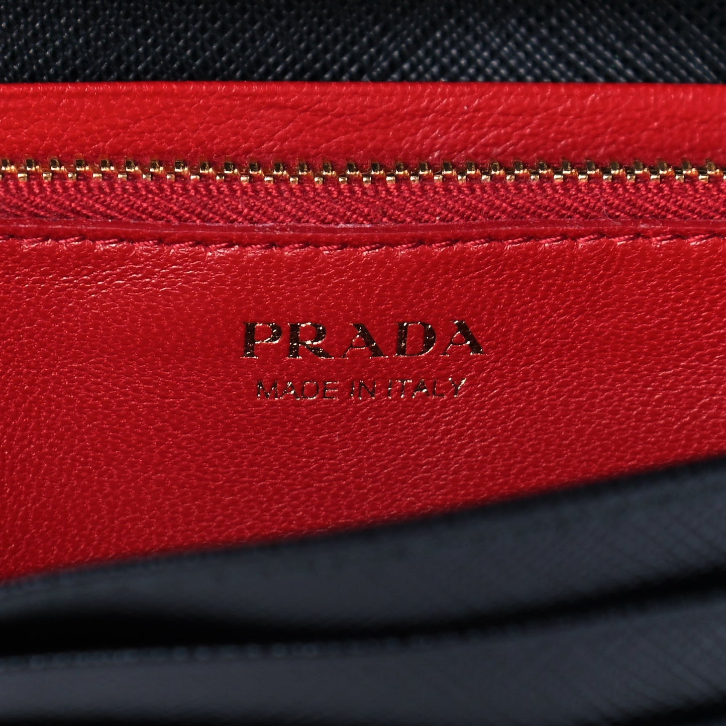 Saffiano Lux Chain Wallet Black