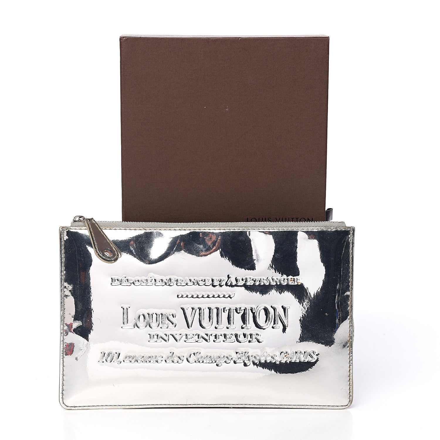 Louis Vuitton Monogram Miroir Inventeur Pochette Plat Silver 9 of 9