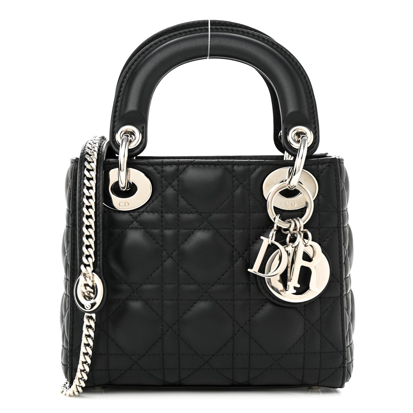 Lambskin Cannage Mini Lady Dior Black