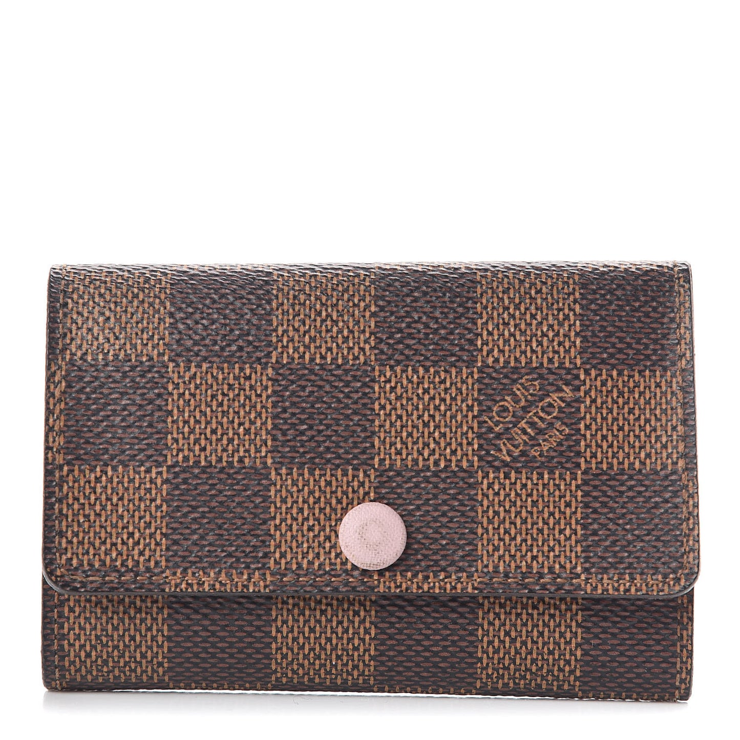 Damier Ebene Multicles 6 Key Holder Rose Ballerine