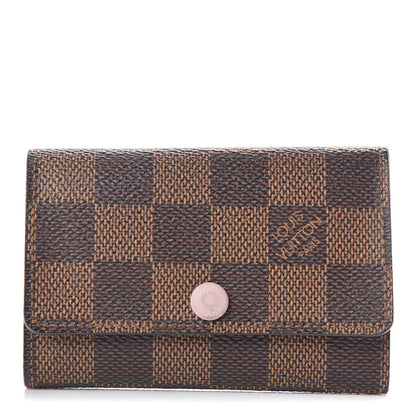 Louis Vuitton Damier Ebene Multicles 6 Key Holder Rose Ballerine 1 of 8