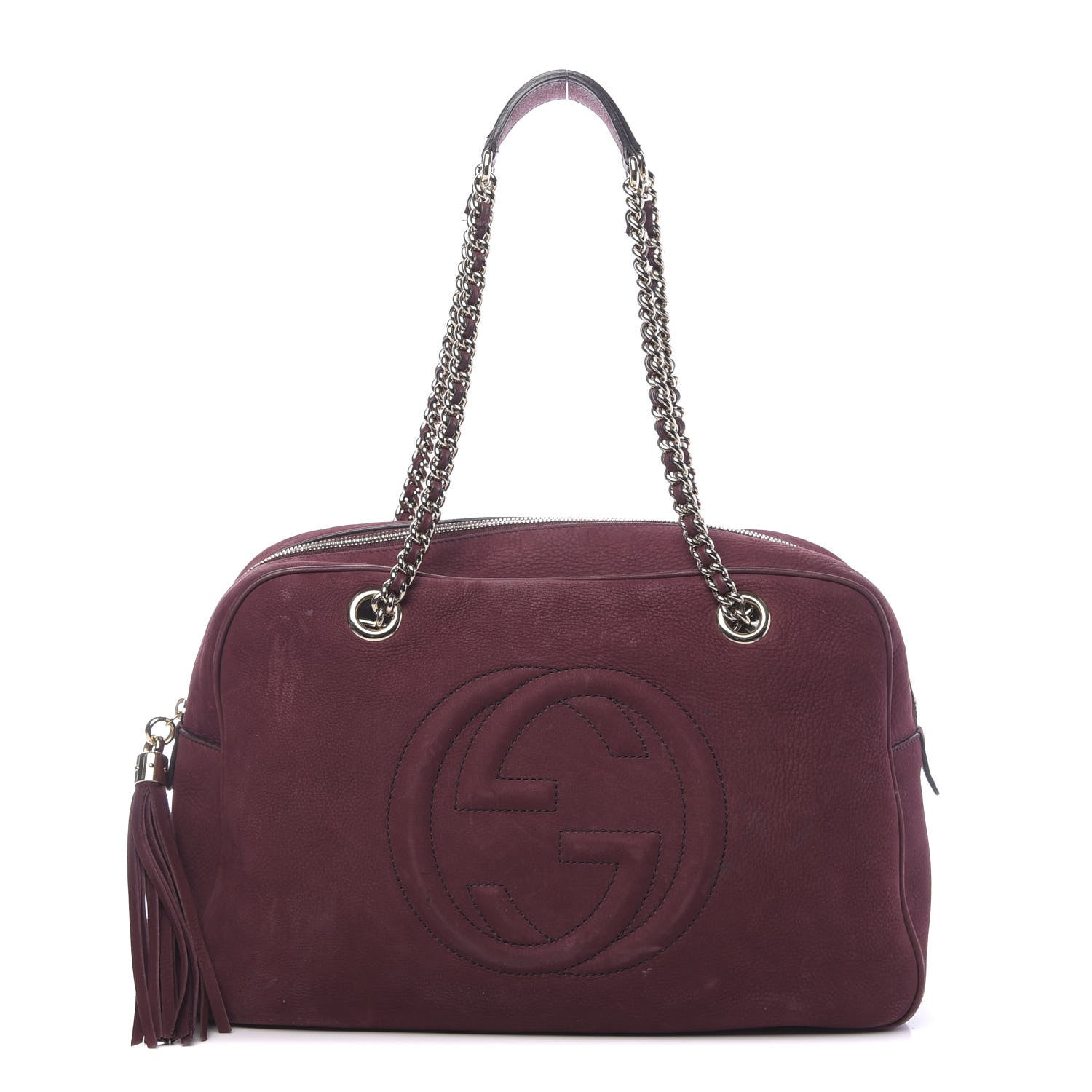 Gucci Vitello Range Medium Soho Bowler Burgundy 1 of 36