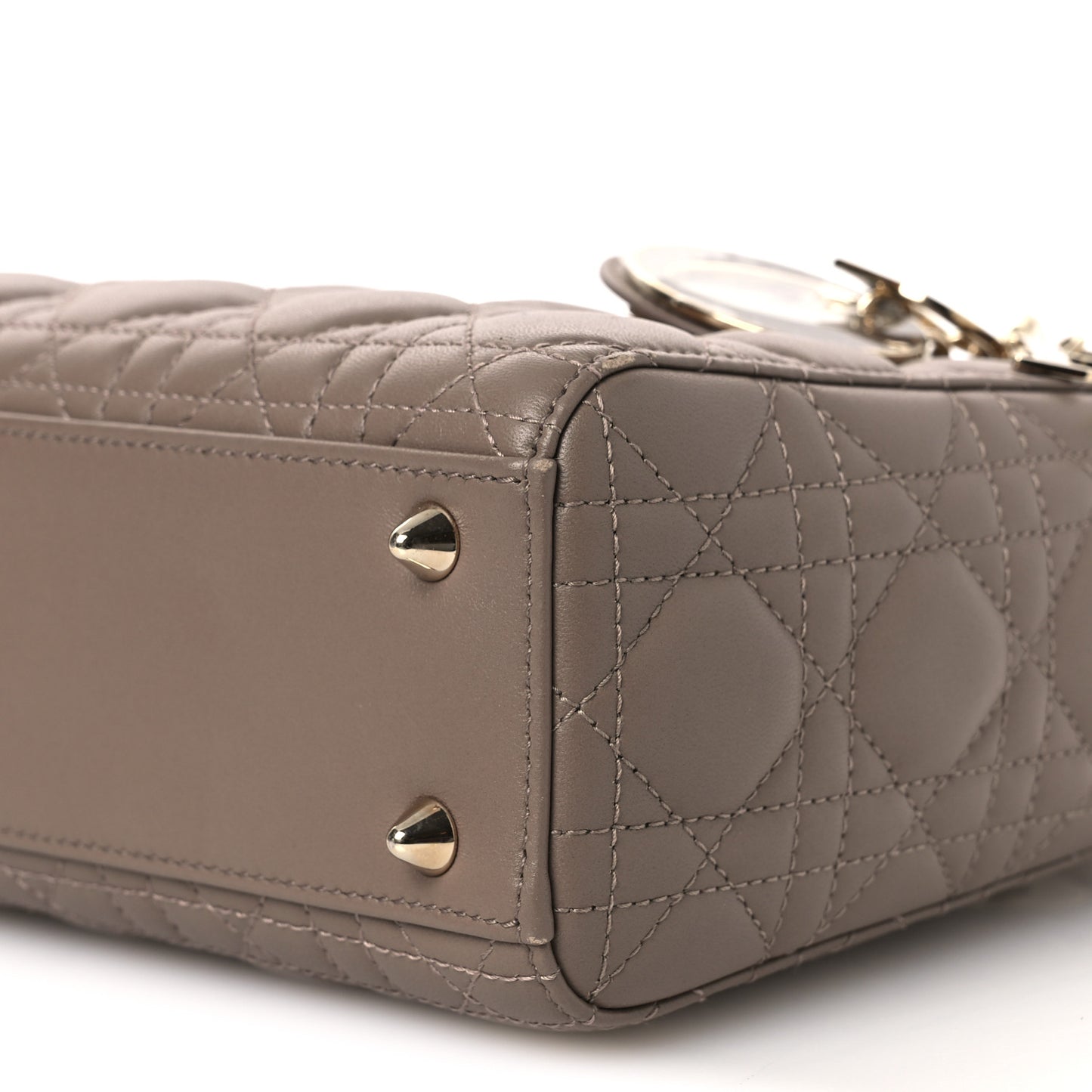 Lambskin Cannage Small My ABCDior Lady Dior Warm Taupe