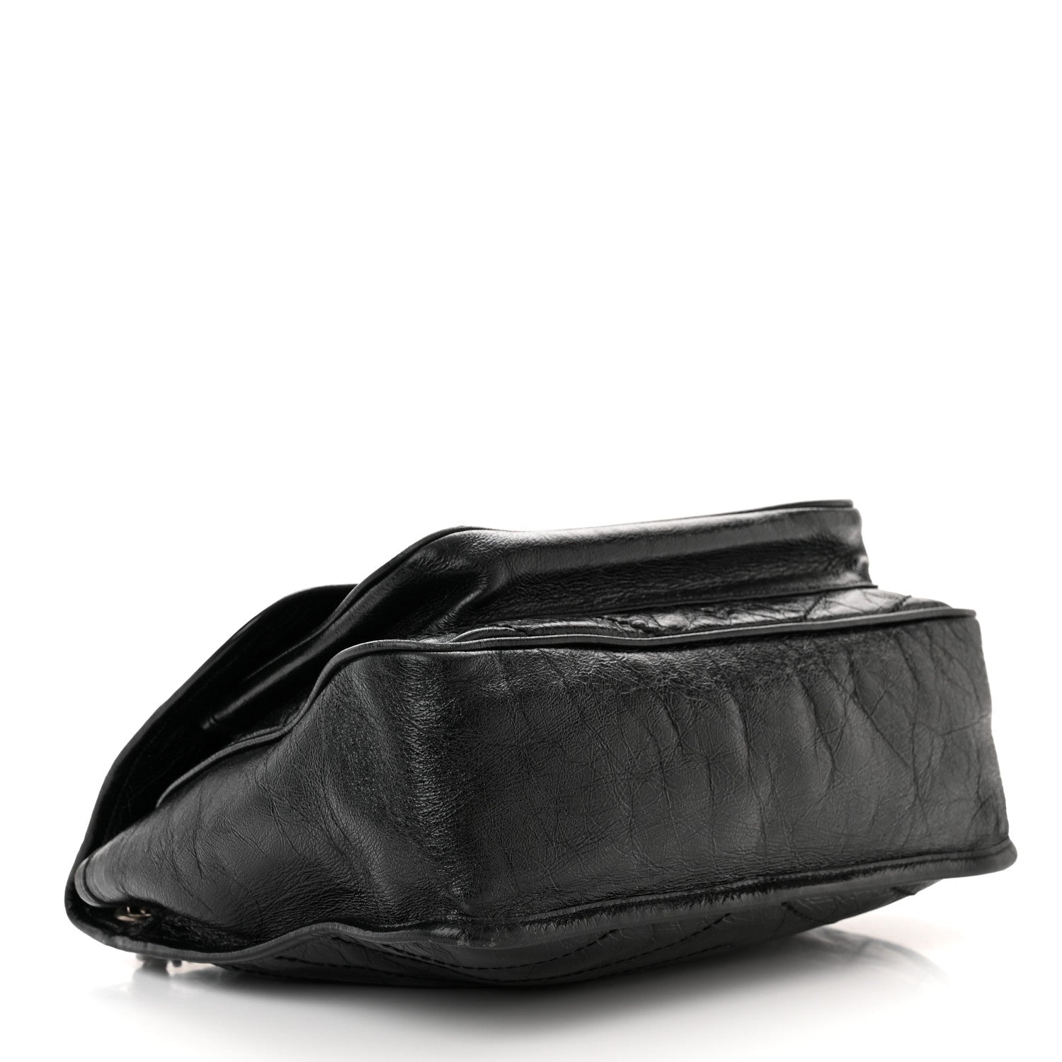 Saint Laurent Crinkled Calfskin Matelasse Monogram Medium Niki Chain Satchel Black 4 of 11