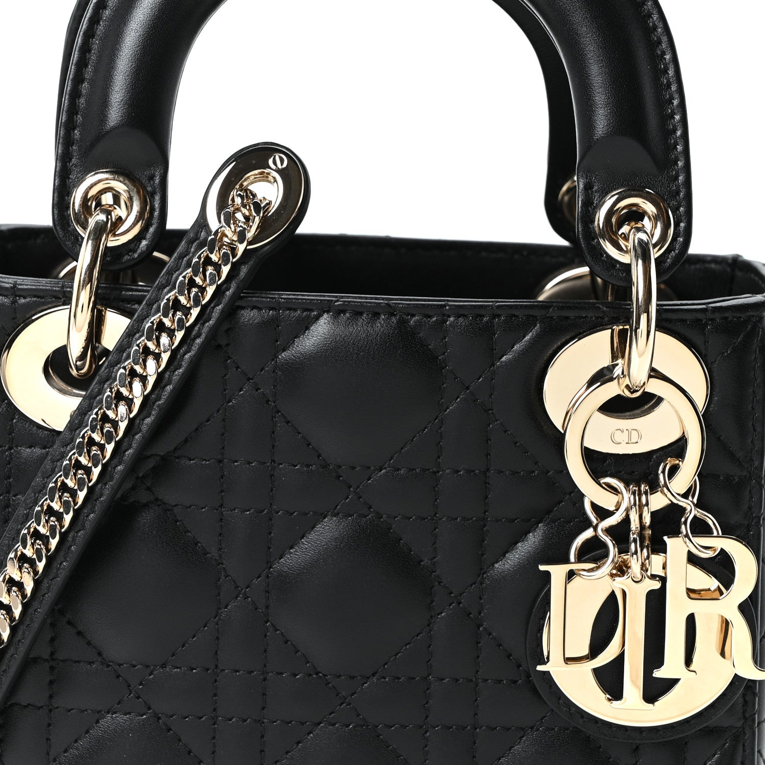 Christian Dior Lambskin Cannage Mini Lady Dior Black 1858582